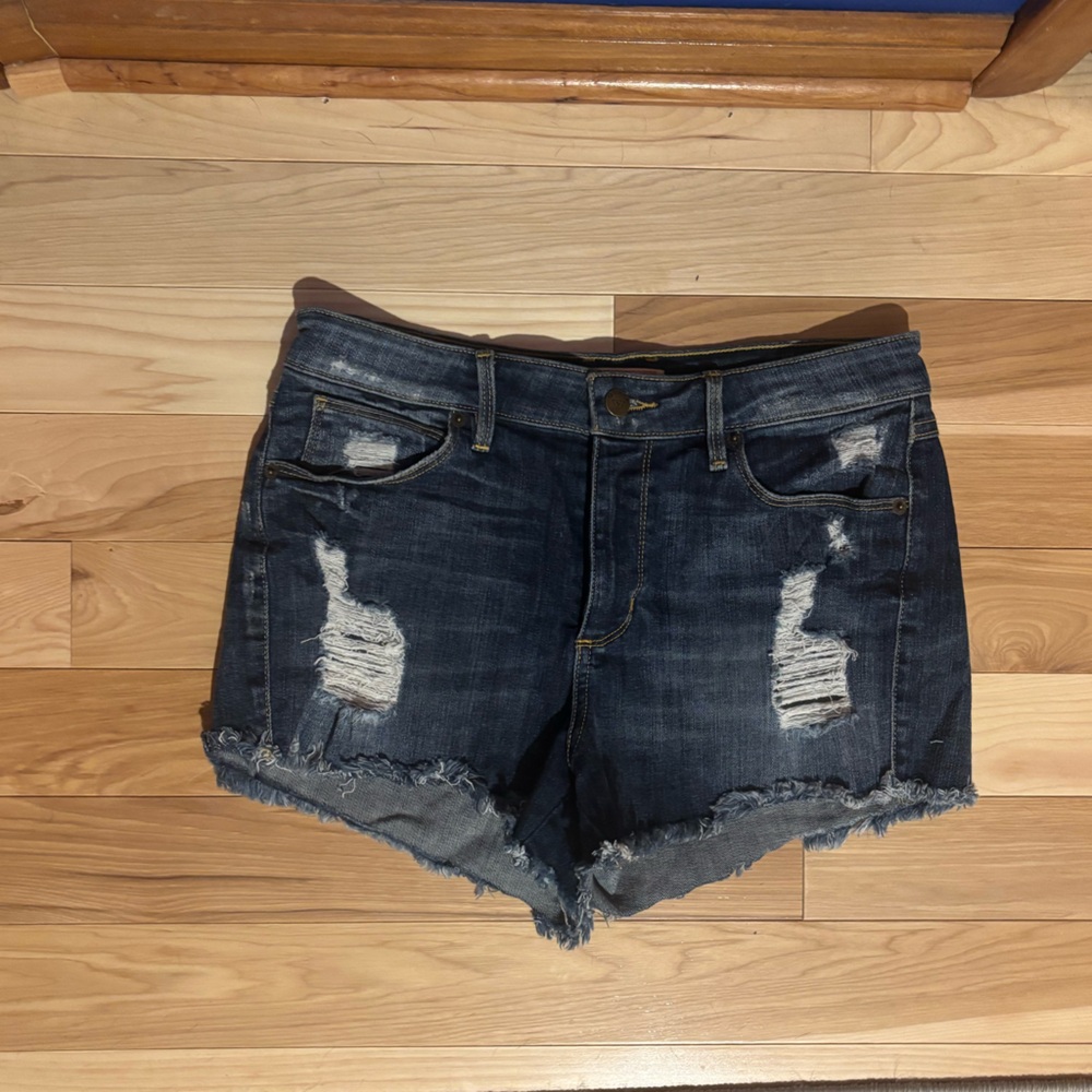 guess high rise jean short